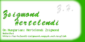 zsigmond hertelendi business card